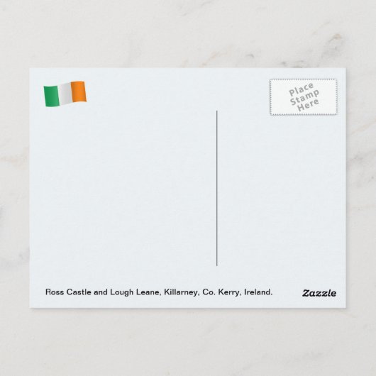 Ireland, Ross Castle, Killarney, Kerry (A) ポストカード (裏面)