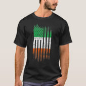 Ireland Shamrock American flag Patrick's day Cool Tシャツ (正面)