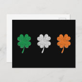 Ireland Shamrock Clover Flag ポストカード (正面/裏面)