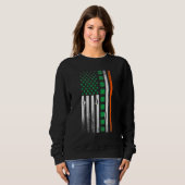 Ireland Shamrock Flag Saint Patricks Day Irish Ame スウェットシャツ (正面フル)