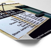 Ireland shopfront, weather forecasting stone ポスター (角)