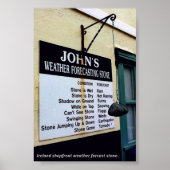Ireland shopfront, weather forecasting stone ポスター (正面)