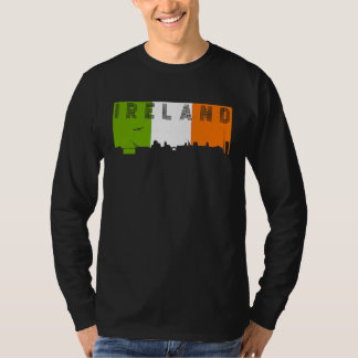 Ireland Skyline Irish Flag Vacation Travel Tシャツ