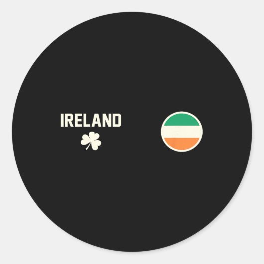 Ireland Soccer Irish Footbyll Ireland Futbol  ラウンドシール (正面)
