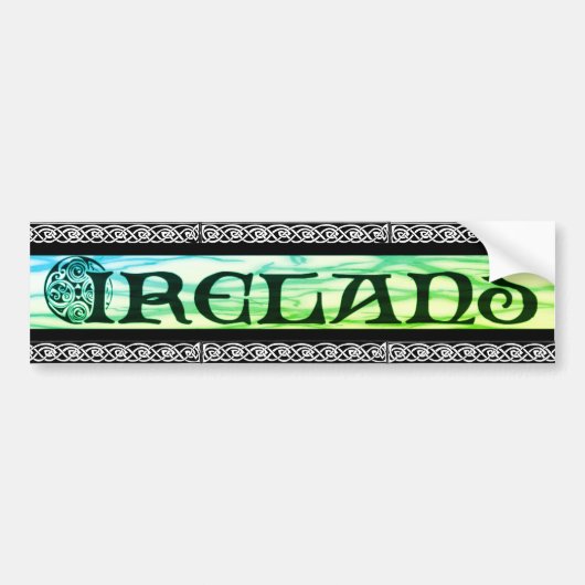 Ireland Sticker, Aufkleber, keltischer Knoten, バンパーステッカー (正面)