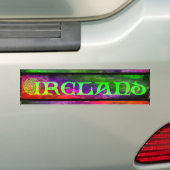 Ireland Sticker, Aufkleber, Regenbogen, bunt バンパーステッカー (車上)