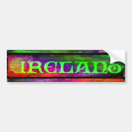 Ireland Sticker, Aufkleber, Regenbogen, bunt バンパーステッカー