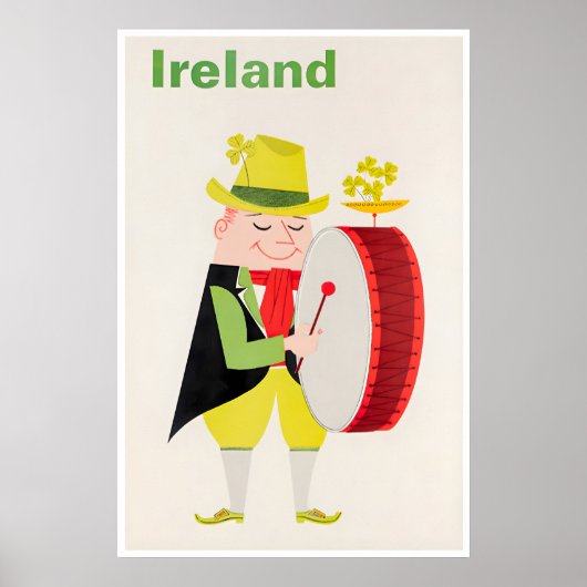 Ireland Travel Poster Irish Art Print ポスター (正面)