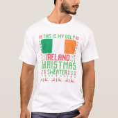 Ireland Ugly Christmas Sweater Tシャツ (正面)