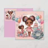 IRENE ～誕生日カード～幼い子ども～ピンク～ (正面/裏面)