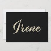 Irene white gold Handwriting Karte カード (正面)