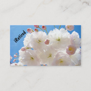 iRetired名刺の個人的な退職の花柄 名刺