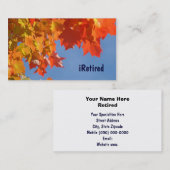 iRetired名刺の退職の内気なギフト 名刺 (正面/裏面)