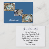 iRetired名刺の青いビーチの退職 名刺 (正面/裏面)