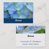 iRetired 名刺 青い花 リタイアメント (正面/裏面)