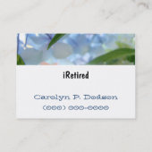 iRetired 名刺 青い花 リタイアメント (裏面)