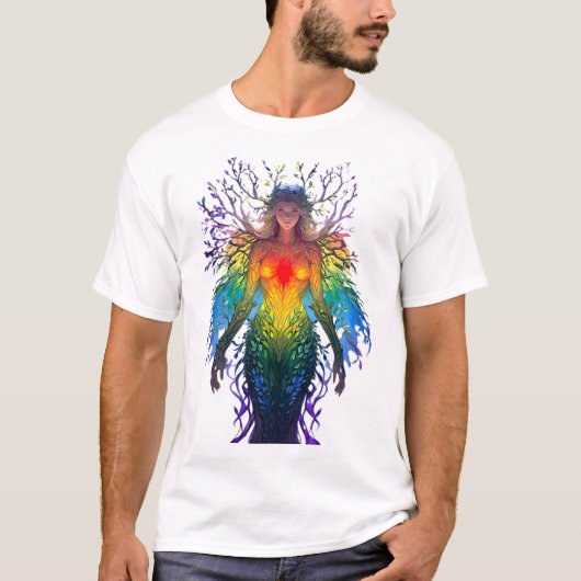 “Iridesca” - 色の守護者 Tシャツ (正面)