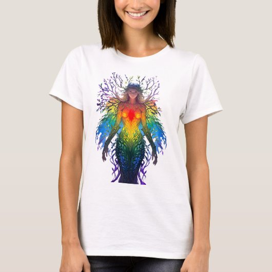 “Iridesca” - 色の守護者 Tシャツ (正面)