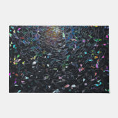 Iridescent Abstract Stained Glass Pattern ドアマット (正面)