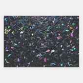 Iridescent Abstract Stained Glass Pattern ラッピングペーパーシート (正面3)