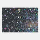 Iridescent Abstract Stained Glass Pattern ラッピングペーパーシート (正面2)