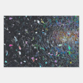 Iridescent Abstract Stained Glass Pattern ラッピングペーパーシート (正面)