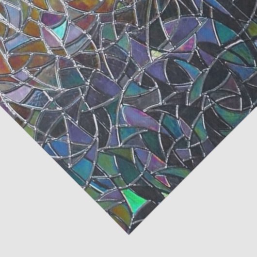 Iridescent Abstract Stained Glass Pattern 薄葉紙 (詳細)