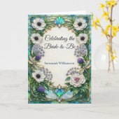 Iridescent Art Nouveau Botanical Bridal Shower  カード (黄色い花)