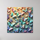 Iridescent Butterfly Garden キャンバスプリント (正面)