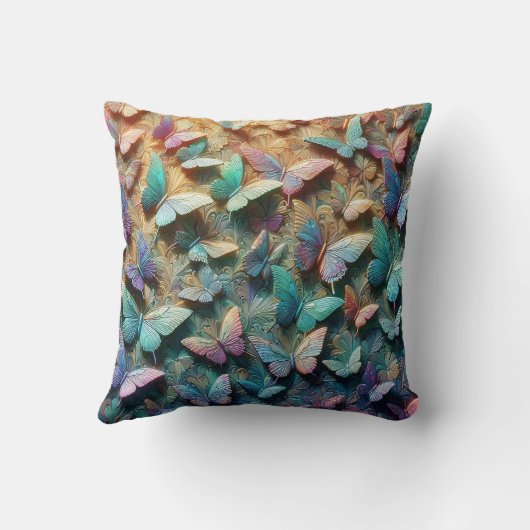 Iridescent Butterfly Garden クッション (裏面)