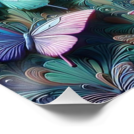 Iridescent Butterfly Garden ポスター (コーナー)