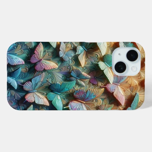 Iridescent Butterfly Garden Case-Mate iPhoneケース (裏面 (横))