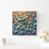 Iridescent Butterfly Garden Mousepad スクエア壁時計 (ホーム)