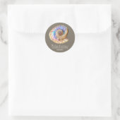 Iridescent Conch Shell Wedding Thank You Sticker ラウンドシール (バッグ)