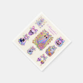 Iridescent Coquette Spooky ONE Halloween スタンダードカクテルナプキン (角)