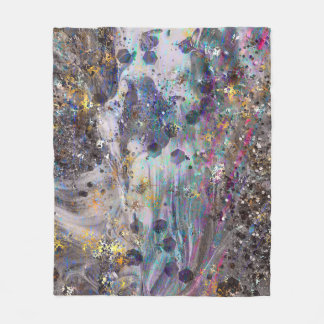 Iridescent Crystal Marble Galaxy Fleece Blanket フリースブランケット
