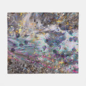 Iridescent Crystal Marble Galaxy Fleece Blanket フリースブランケット (正面(横))