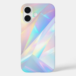 Iridescent Crystal Prism Holographic Design iPhone 16ケース