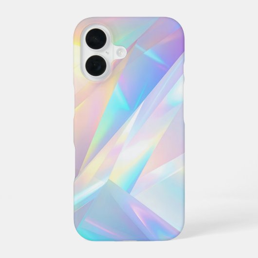 Iridescent Crystal Prism Holographic Design iPhone 16ケース (裏面)