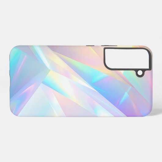 Iridescent Crystal Prism Holographic Design Samsung Galaxyケース (裏面横)