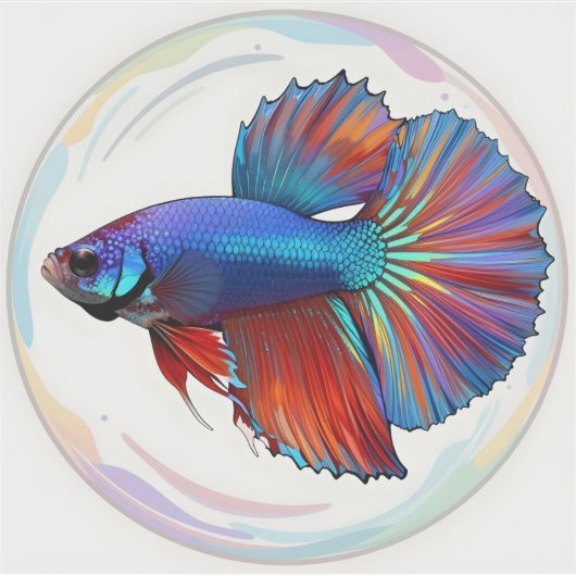 Iridescent Current - Square Vinyl シール (正面)