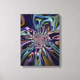 Iridescent Energy Flow Fractal Art キャンバスプリント