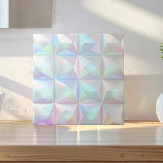 Iridescent Geometric 3D Square ID1178 タイル