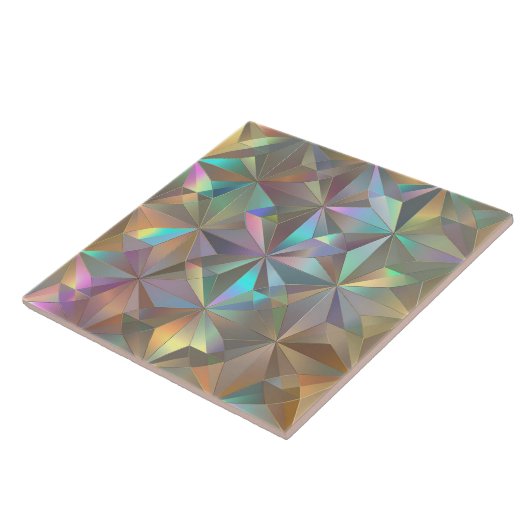 Iridescent Geometric Starburst Pattern ID1179 タイル (側面)