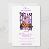 Iridescent Ghost Coquette Bow Spooky One 招待状 (正面)