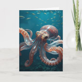 Iridescent Glass Octopus Art | Brother's Birthday カード (正面)