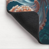 Iridescent Glass Octopus Art | Deep Sea Art マウスパッド (コーナー)