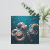 Iridescent Glass Octopus Art | Deep Sea Fantasy   (スタンド正面)