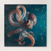 Iridescent Glass Octopus Art | Deep Sea Fantasy   ジグソーパズル (横)
