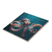 Iridescent Glass Octopus Art | Deep Sea Life タイル (側面)